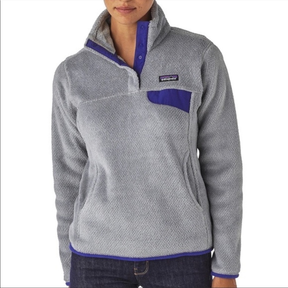 Patagonia ReTool SnapT Fleece Pullover in Gray Purple